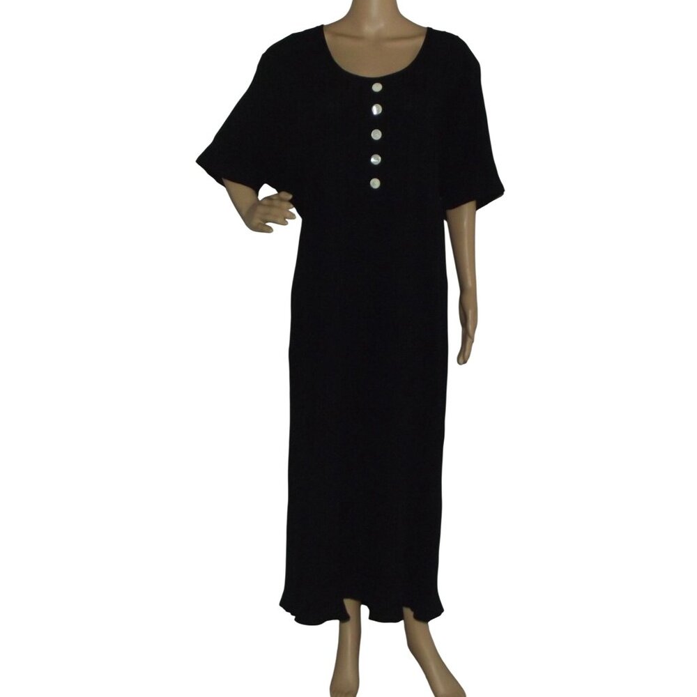 Fashion Bug Dress Womens Plus Size 26W 28W Black boho long midi maxi Summer